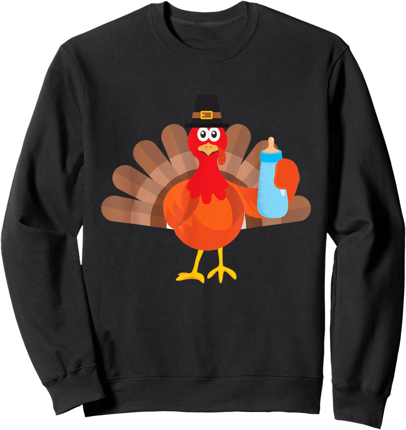 OB Nurse Delivery Labor Thanksgiving Turkey Thankful Cute Sweatshirt - Sweatshirt | Black