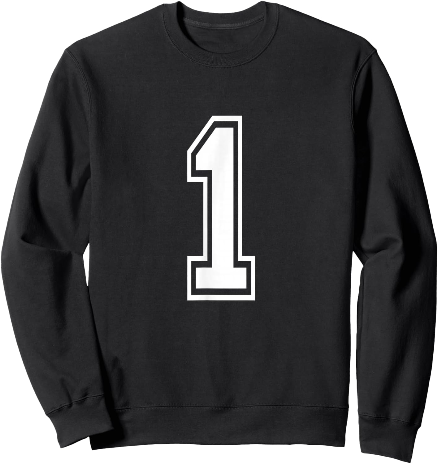 Number 1 Varsity Sports Team Jersey 1st Birthday 1 Year Sweatshirt - Sweatshirt | Black