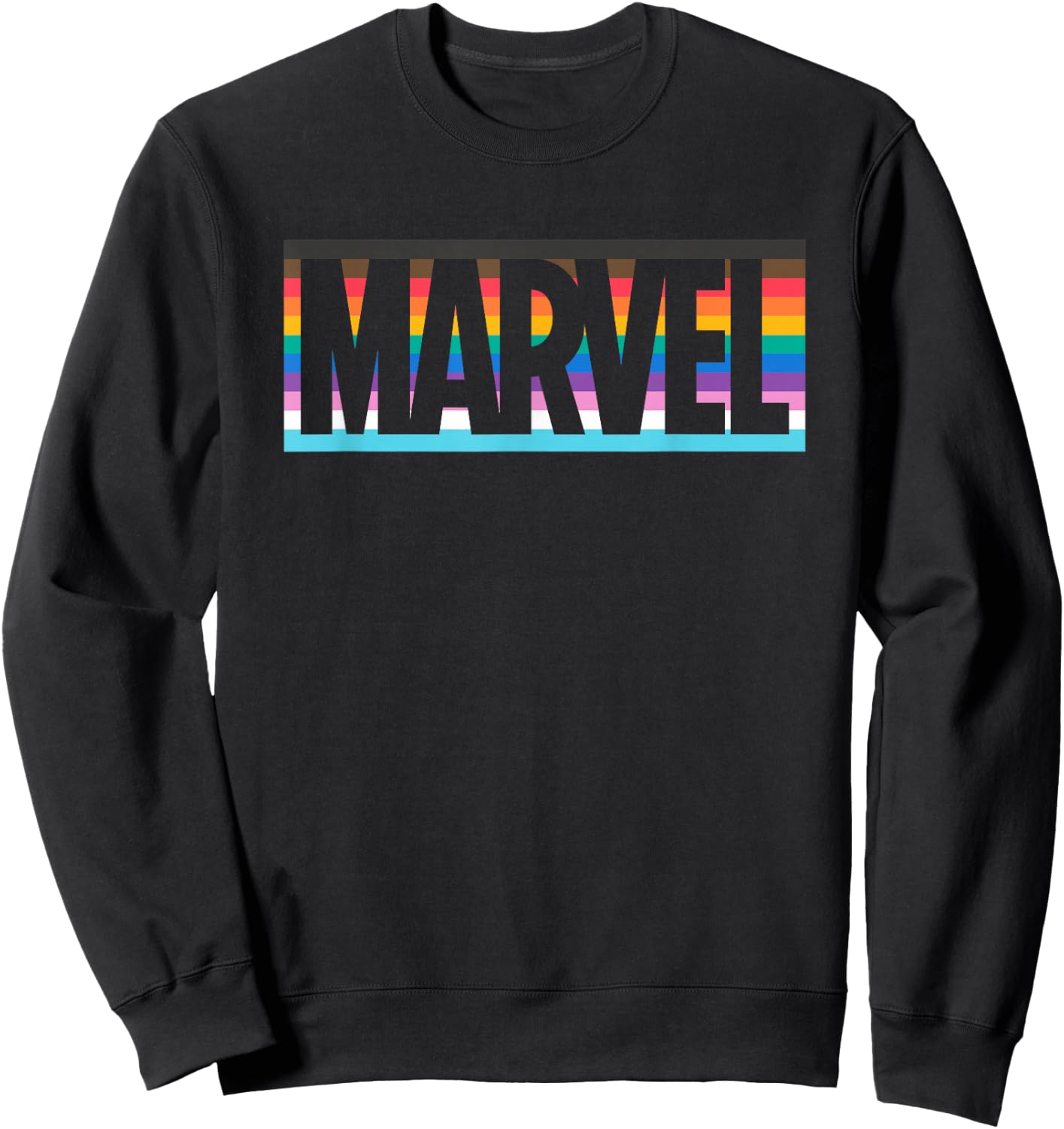 Marvel Pride Inclusive Rainbow Colors Logo Sweatshirt - Sweatshirt | Black