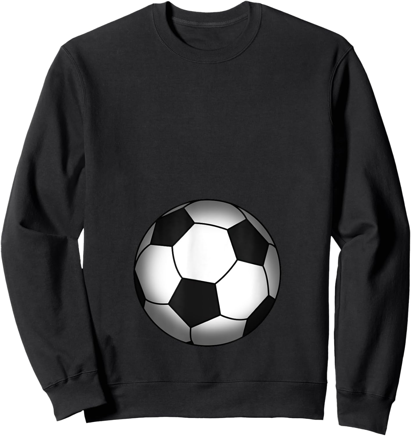 Funny Soccer Player Belly Pregnant Mama Sweatshirt - Sweatshirt | Black