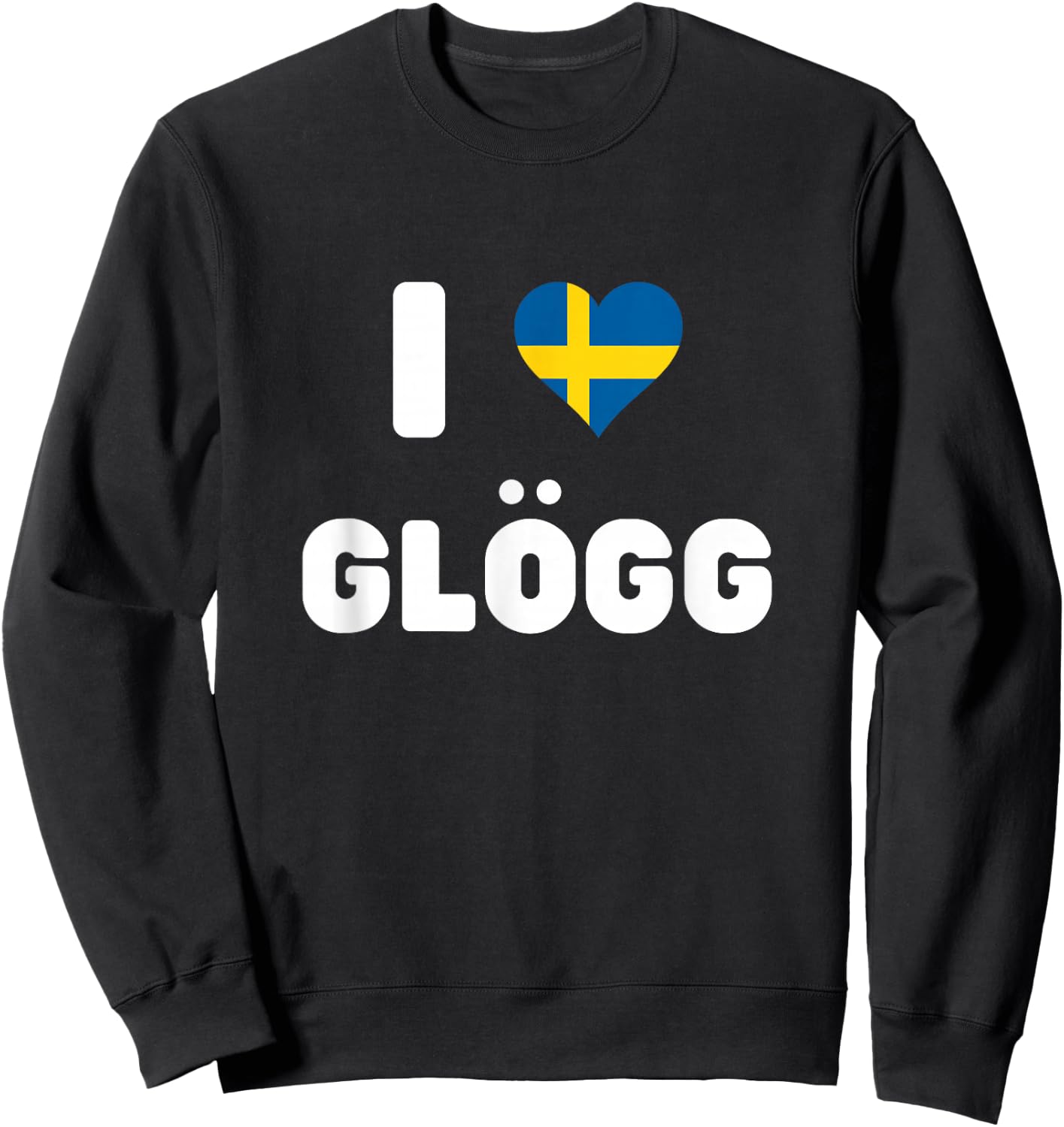 I Love Glogg Sweden Mulled Wine Sweatshirt - Sweatshirt | Black