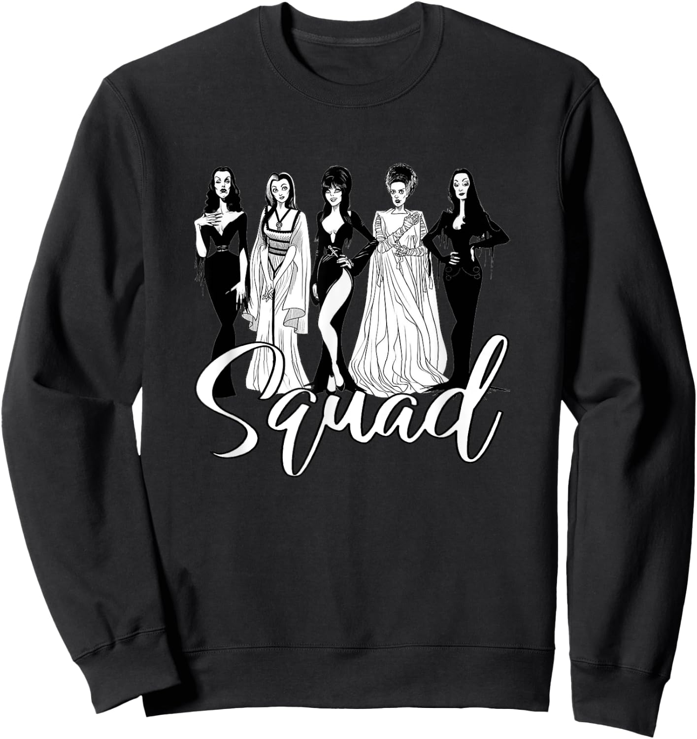 Goth Squad Halloween Ghoul Gang Goth Queen Horror Movies Sweatshirt - Sweatshirt | Black