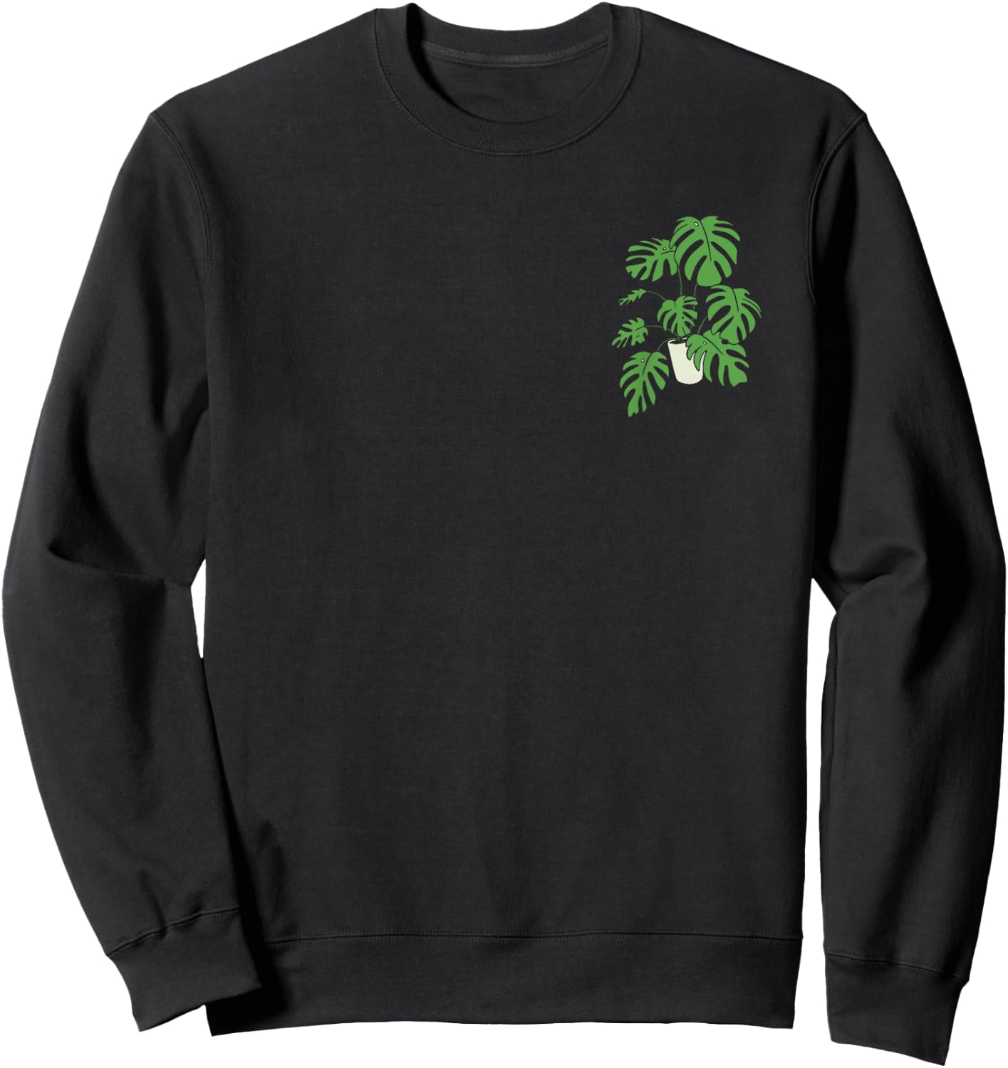 Monstera Deliciosa House Plant Gardener Horticulturist Sweatshirt - Sweatshirt | Black