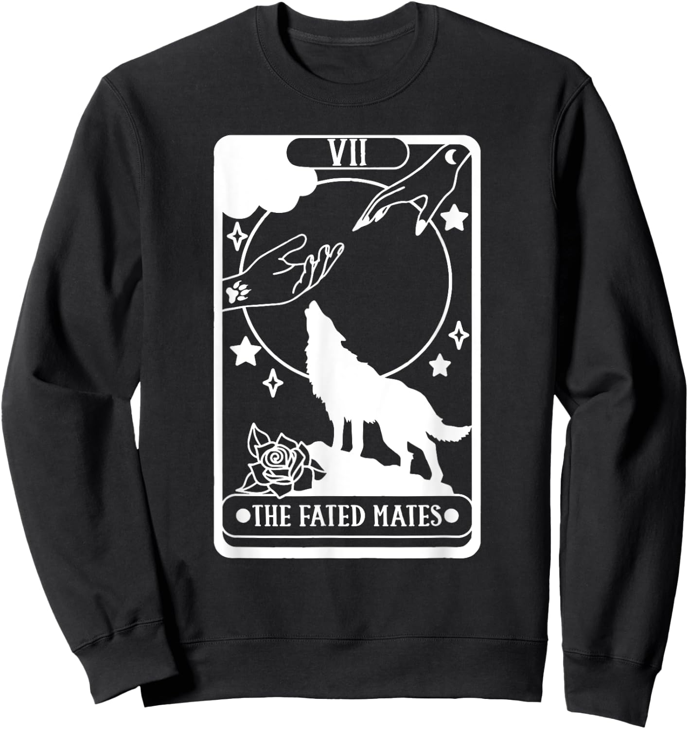 The Fated Mates Tarot Card, Funny Book Lover Sweatshirt - Sweatshirt | Black