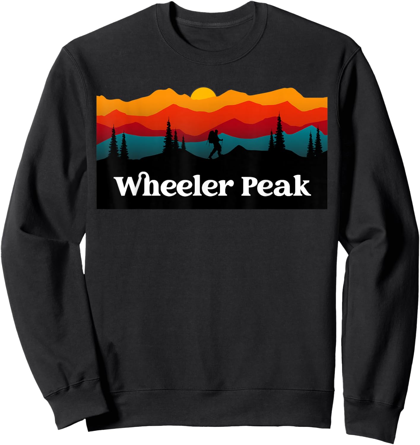 Outdoor hiking nature Wheeler Peak national park trekking Sweatshirt - Sweatshirt | Black