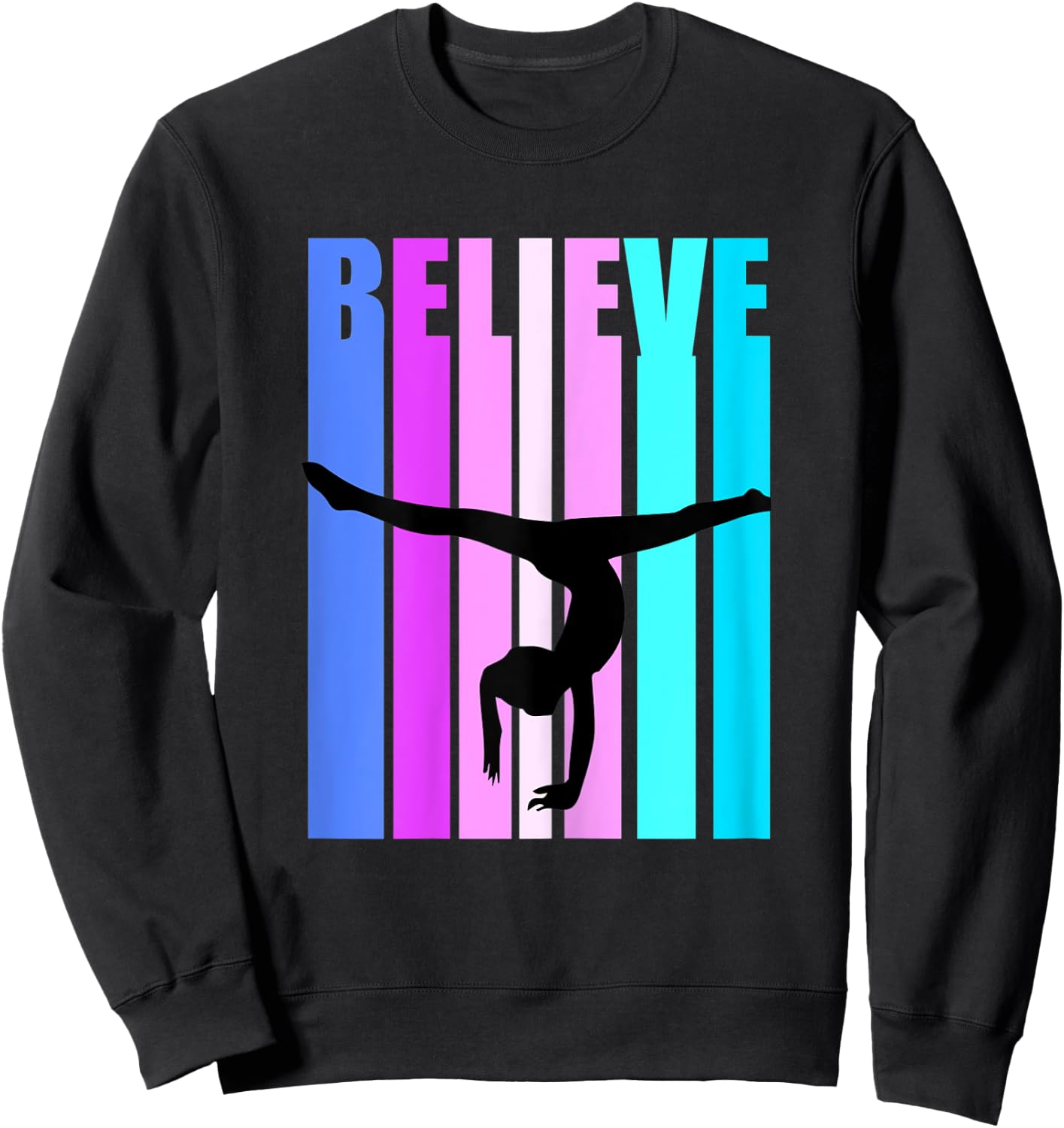 Girls Gymnastics Motivational Inspiring Handstand Queen Sweatshirt - Sweatshirt | Black