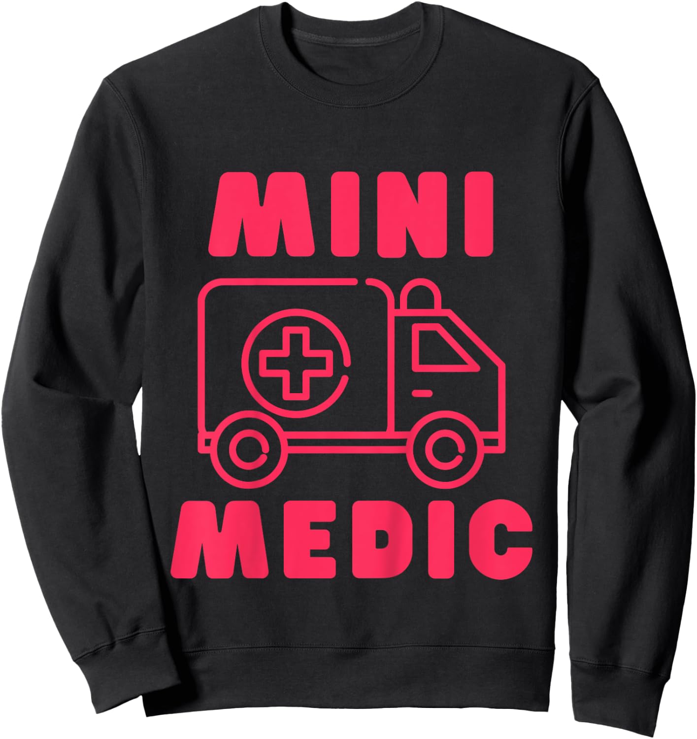 Mini Medic Paramedic Toddler First Responders EMT Kids Sweatshirt - Sweatshirt | Black