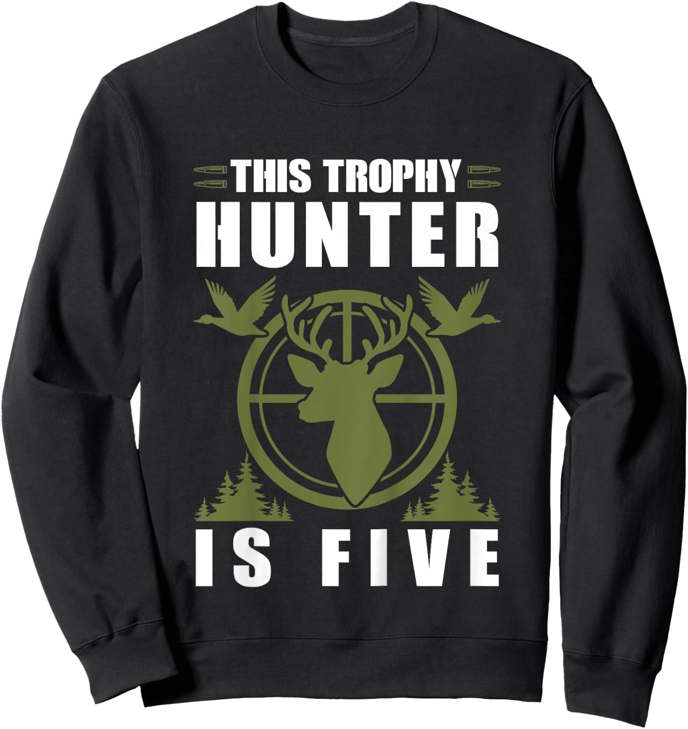 Trophy Hunter Is 5 Years Old Birthday 5th Birthday Squad Kid Sweatshirt - Sweatshirt | Black
