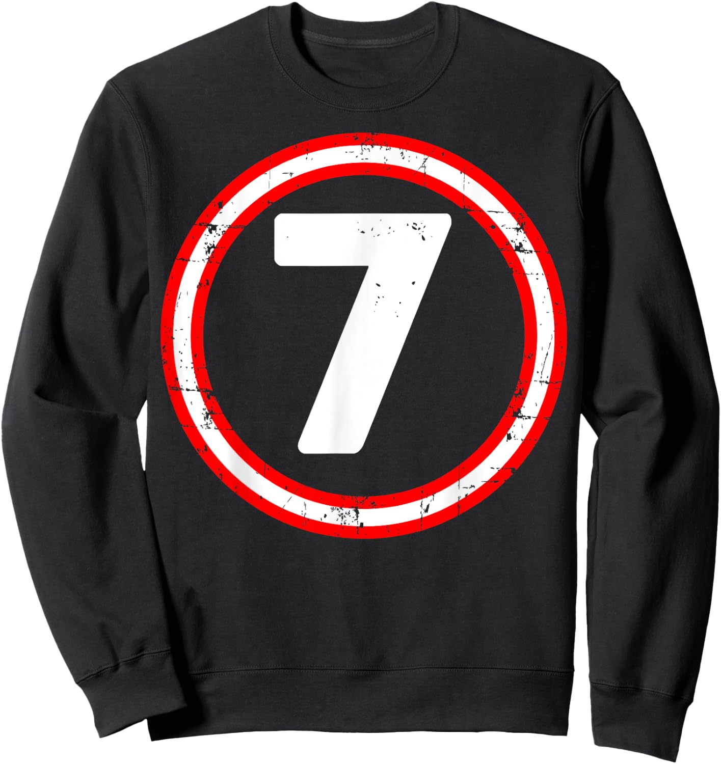7th Birthday of Boy or Girl, 7 Years Old, Seven Sweatshirt - Sweatshirt | Black