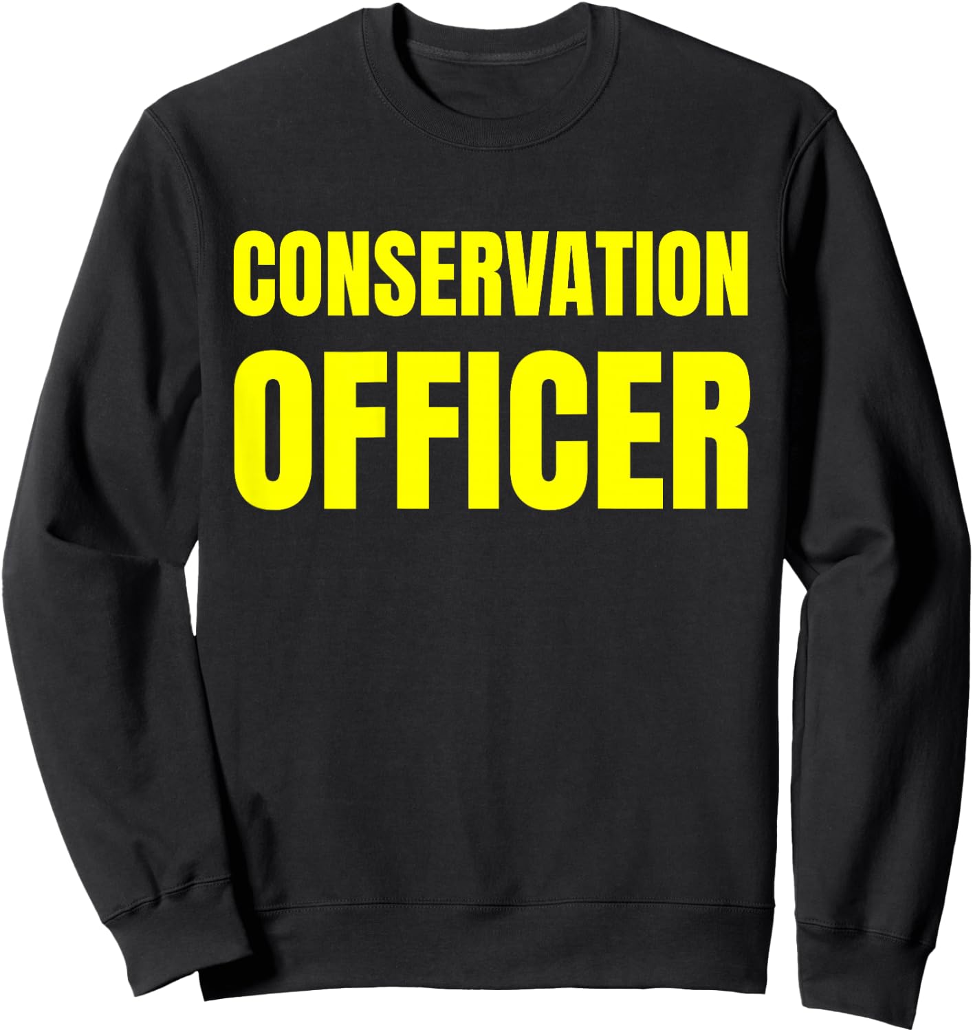 Conservation Officer Uniform YELLOW BACK PRINT On Duty CO Sweatshirt - Sweatshirt | Black