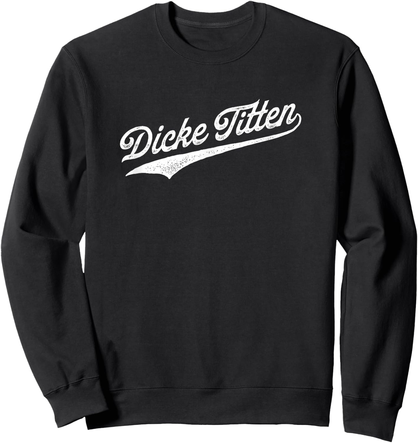 Malle Bulle Party Dickie Titen Black Modern Classic Letter Print Short Sleeve Adults Casual Golf Sweatshirt - Sweatshirt | Black