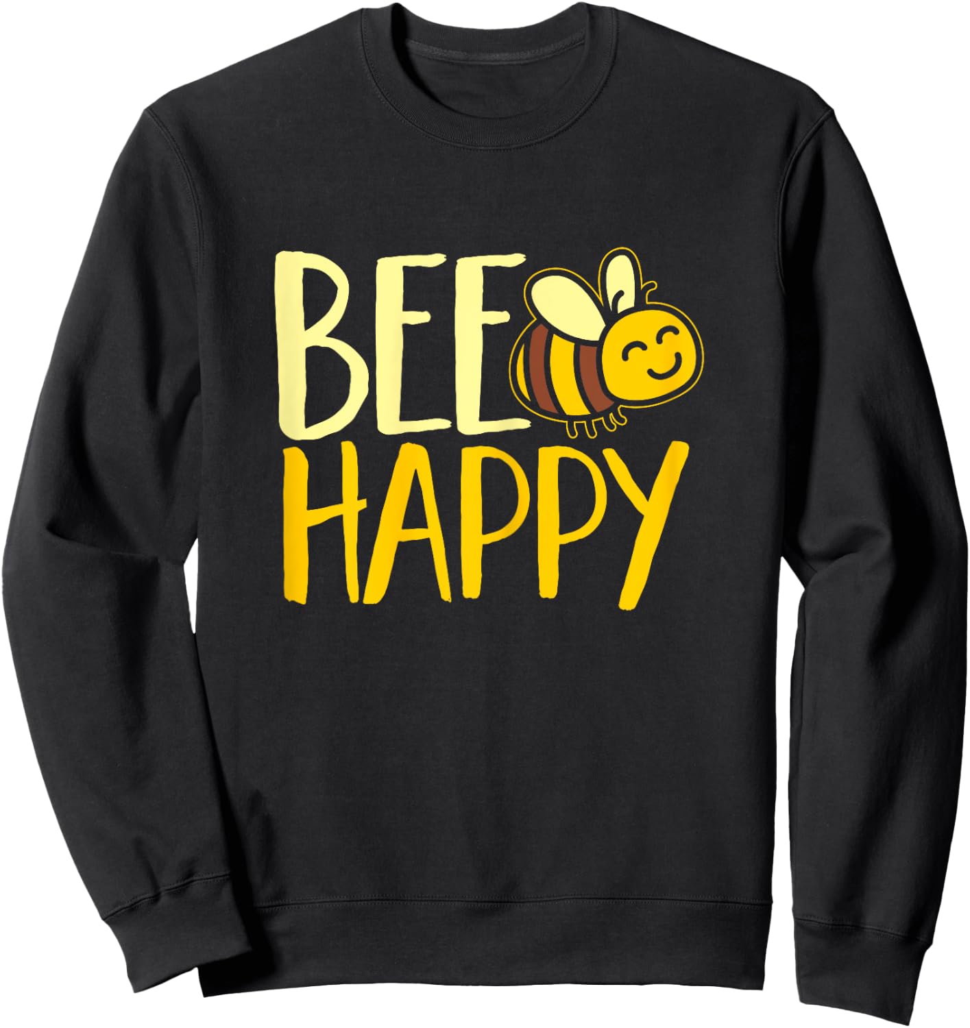 Kids & Women Bumble Bee Cute Bee Happy Sweatshirt - Sweatshirt | Black