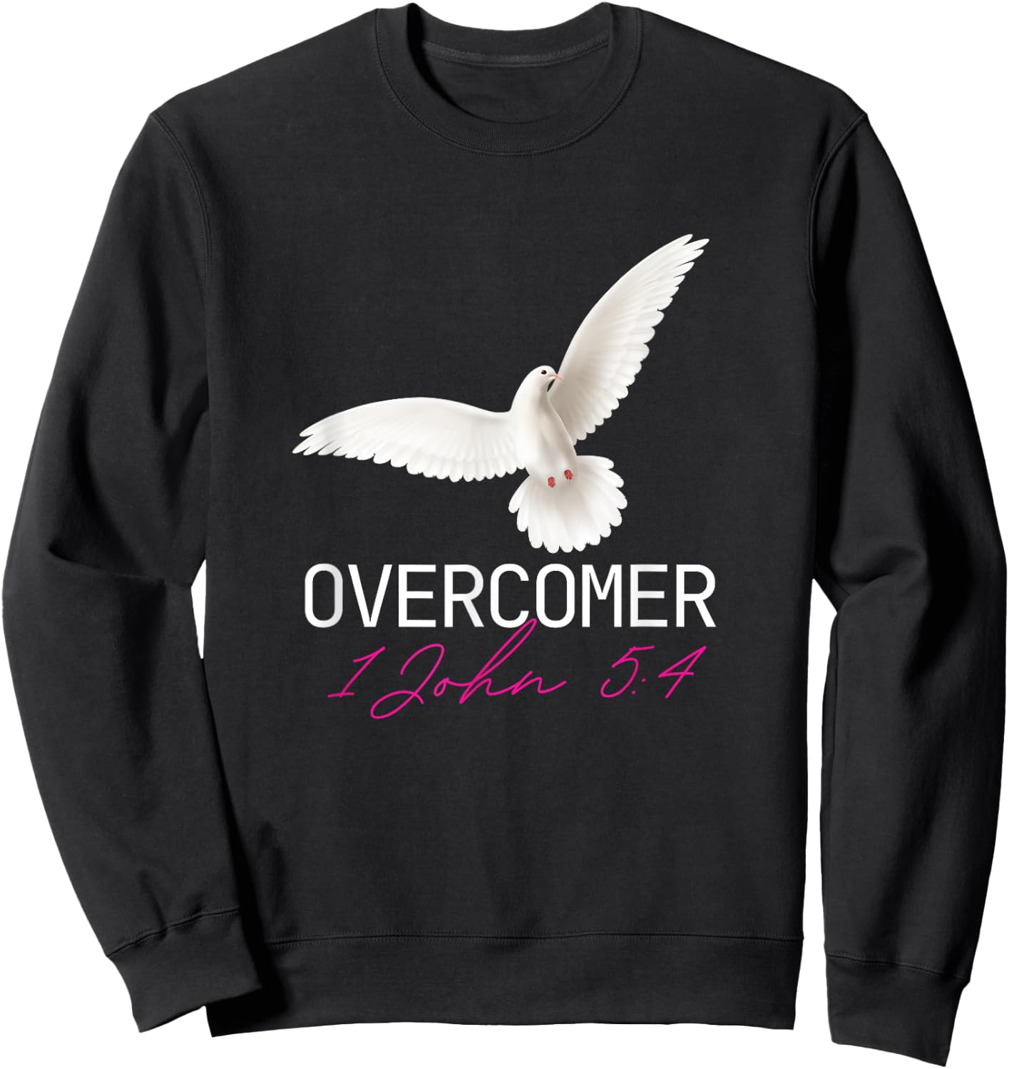 Christian Faith Overcomer Motivational Inspirational Sweatshirt - Sweatshirt | Black