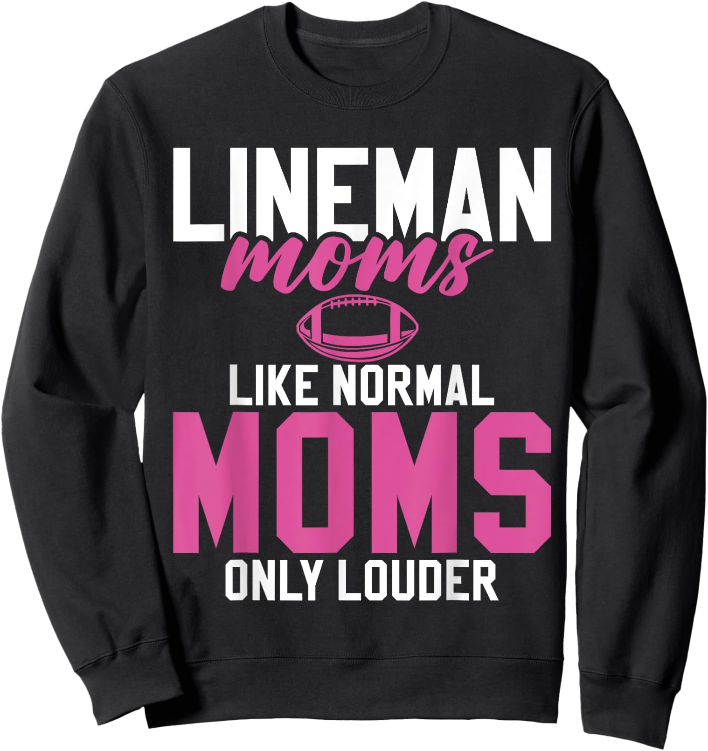 Lineman Moms Like normals Moms only louder Lineman Mom Sweatshirt - Sweatshirt | Black