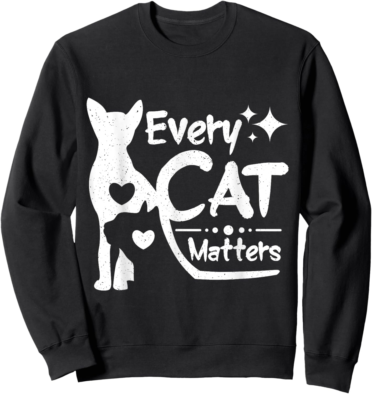 Cat rescue Every cat matters Women Girls Kids Sweatshirt - Sweatshirt | Black