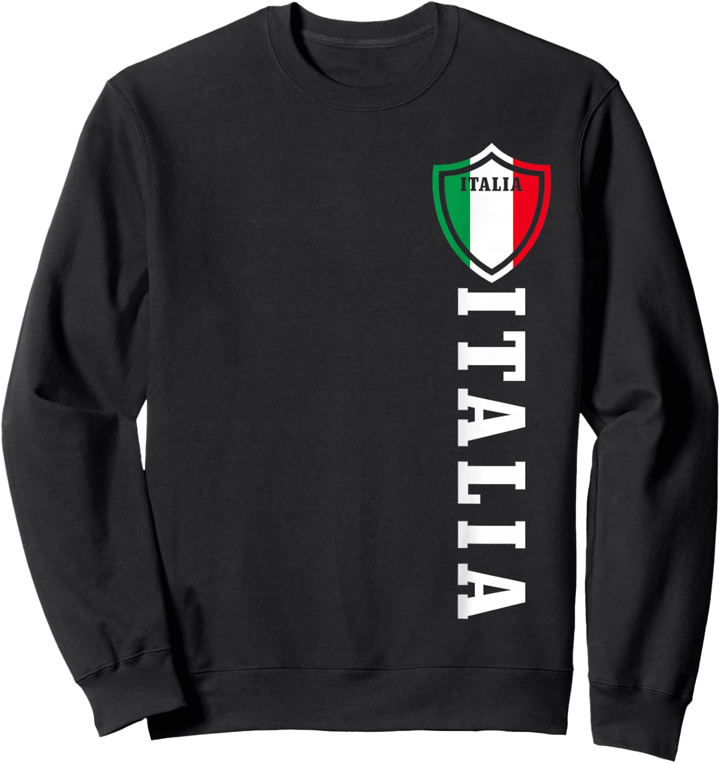 Italian Flag Italy Pride Sweatshirt - Sweatshirt | Black
