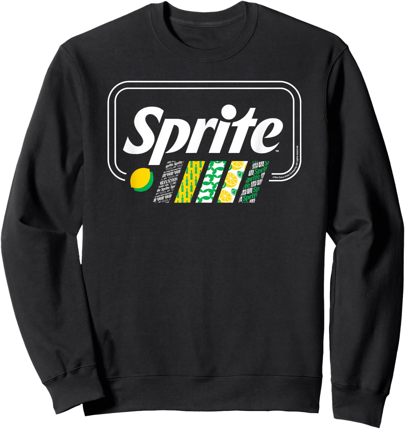 Coca-Cola - Sprite Pattern Stripes Sweatshirt - Sweatshirt | Black