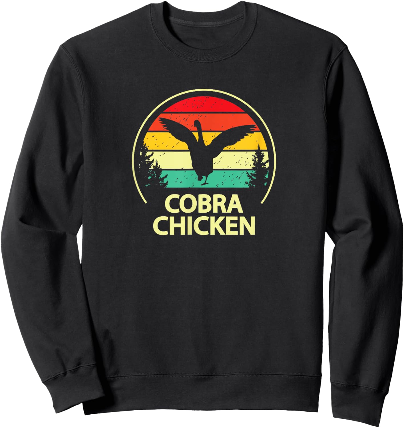 Funny Retro Vintage Cobra Chicken Goose Lover Sweatshirt - Sweatshirt | Black