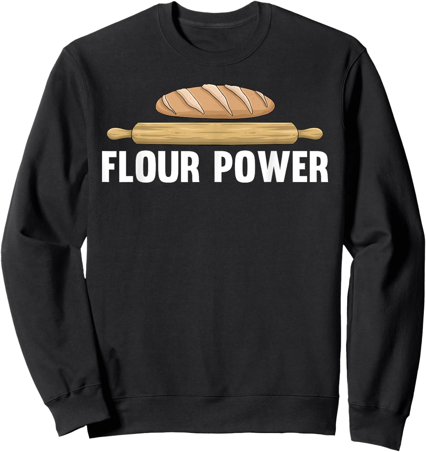 Funny Flour Baking Art For Baker Chef Men Women Baking Lover Sweatshirt - Sweatshirt | Black