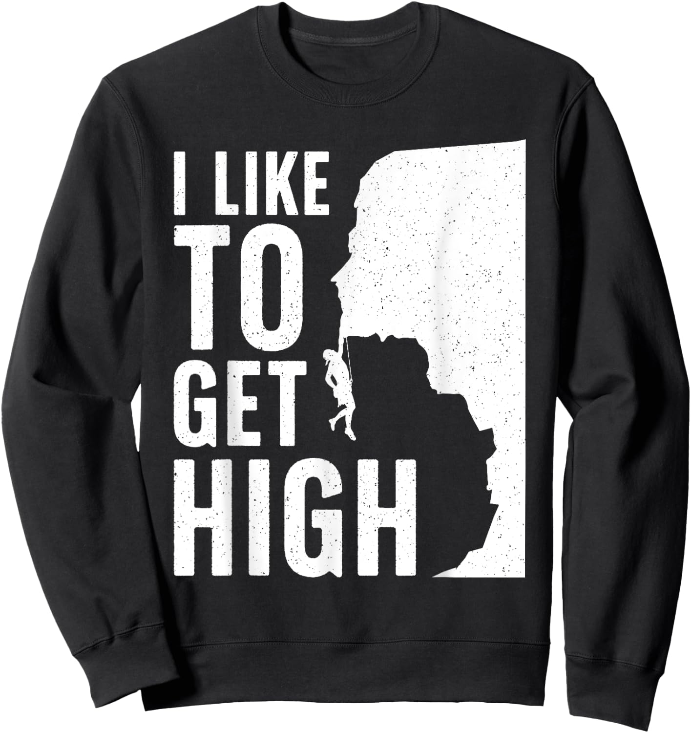 Cool Rock Climbing Women Kids Mountain Rock Climbers Sweatshirt - Sweatshirt | Black