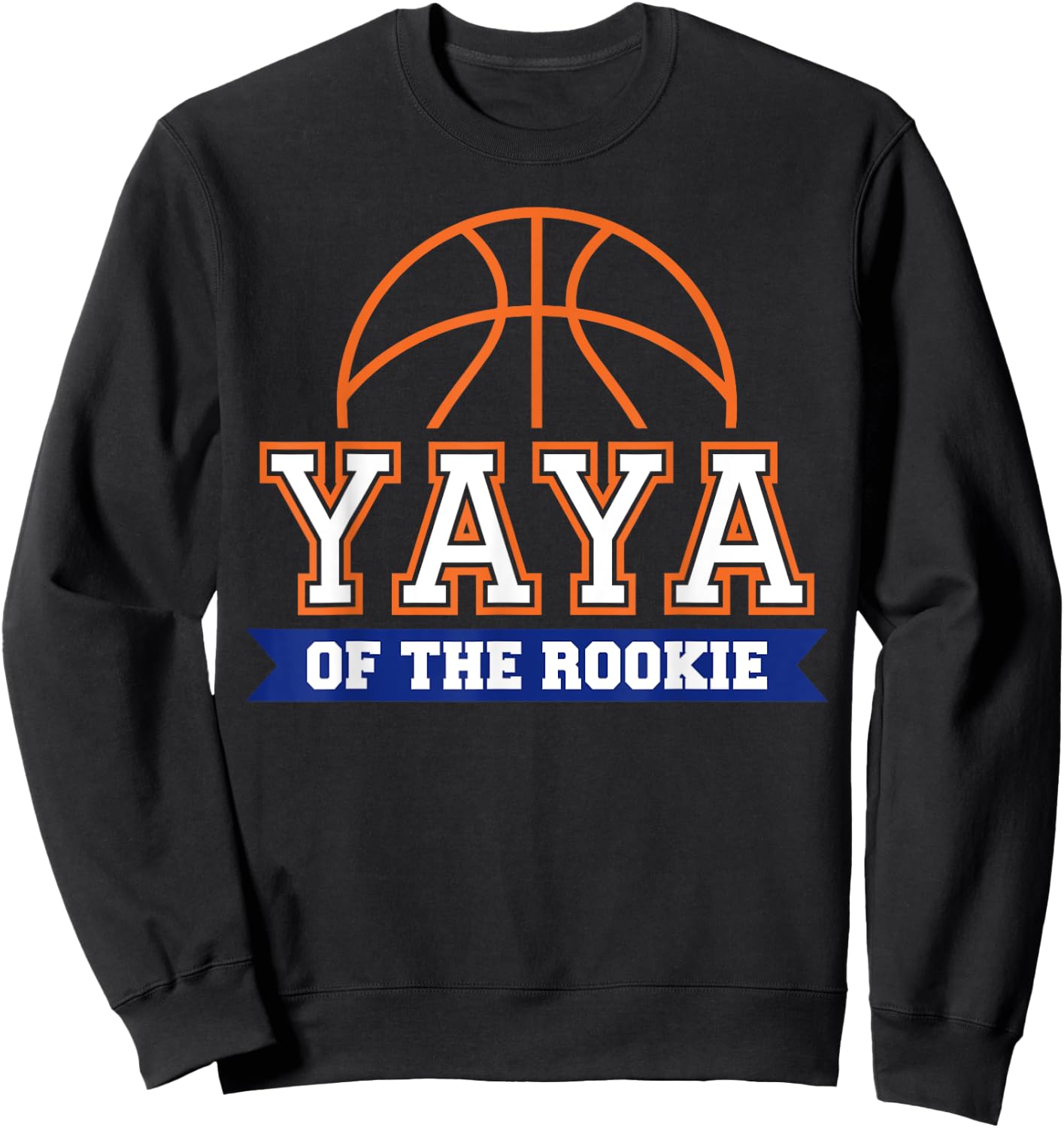 Yaya of Rookie 1st Birthday Basketball Theme Matching Party Sweatshirt - Sweatshirt | Black