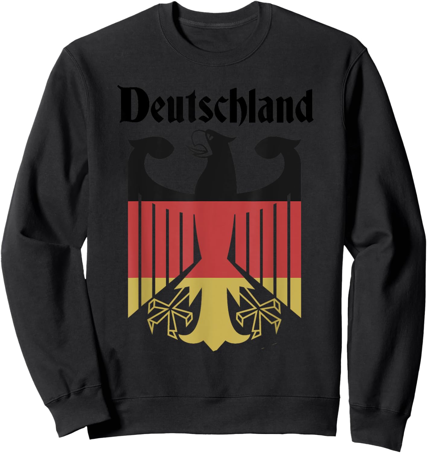 Deutschland German Flag Eagle Coat of Arms Crest Oktoberfest Sweatshirt - Sweatshirt | Black