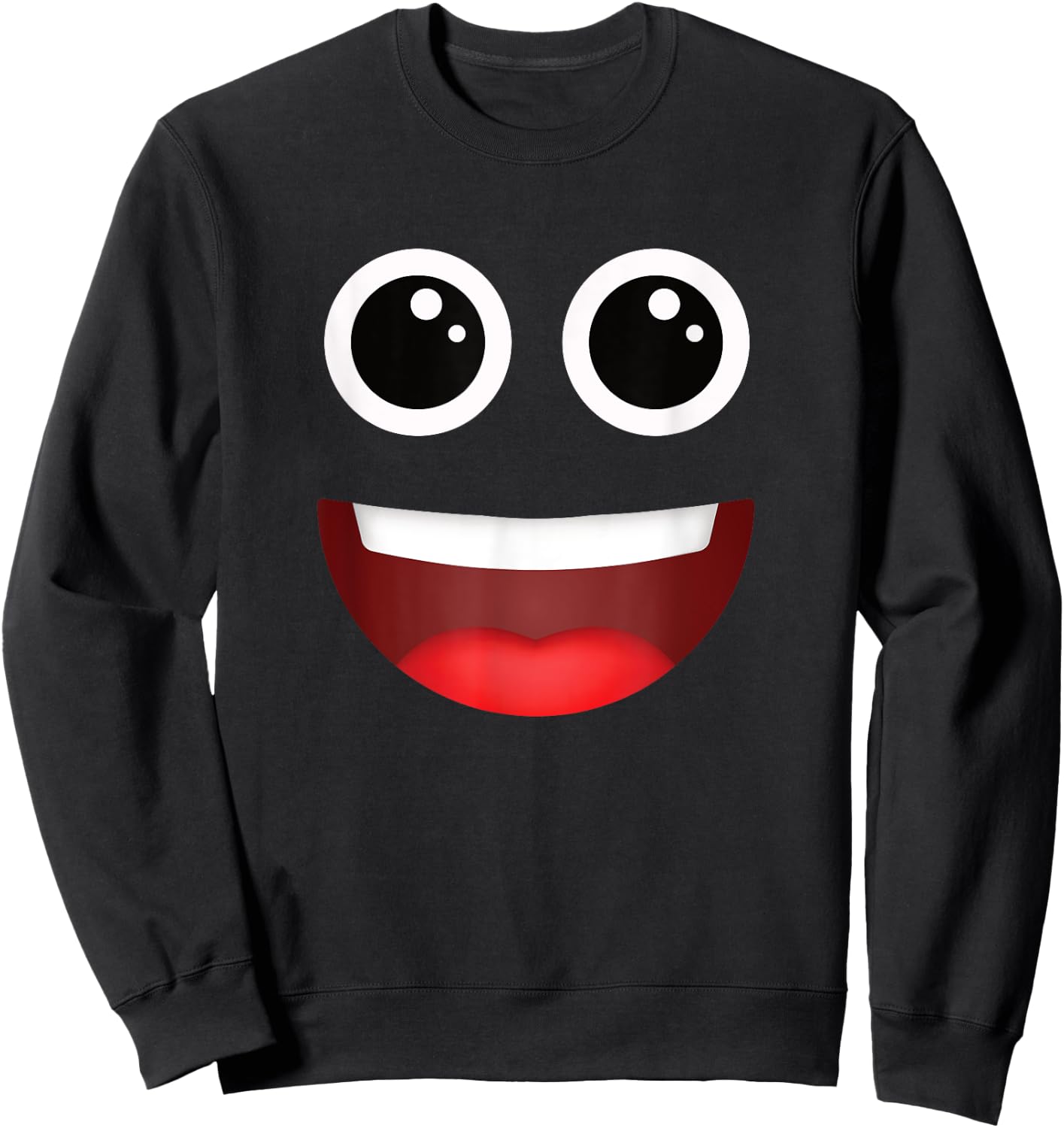 Funny Group Costume Halloween Team Outfit Poop Emoticon Sweatshirt - Sweatshirt | Black