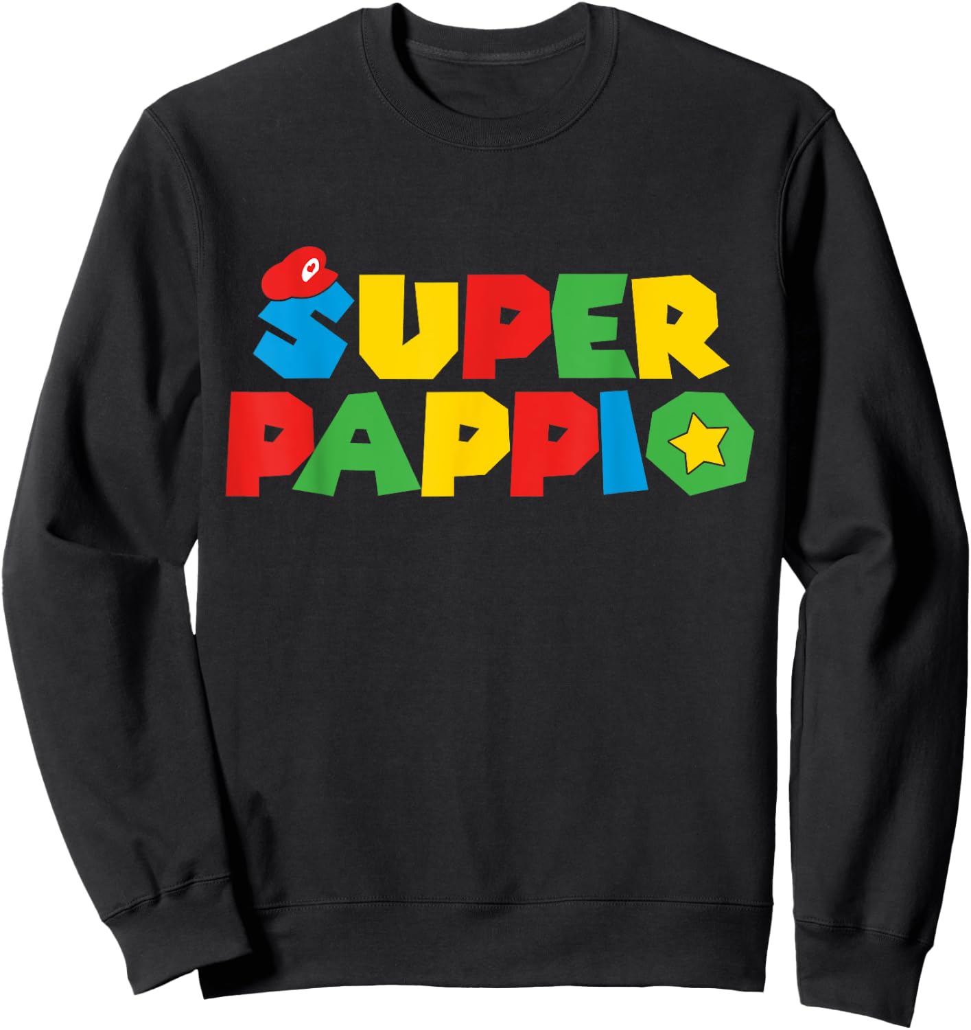 Gaming King Papa: Lighthearted Granddad Family Match Attire Sweatshirt - Sweatshirt | Black