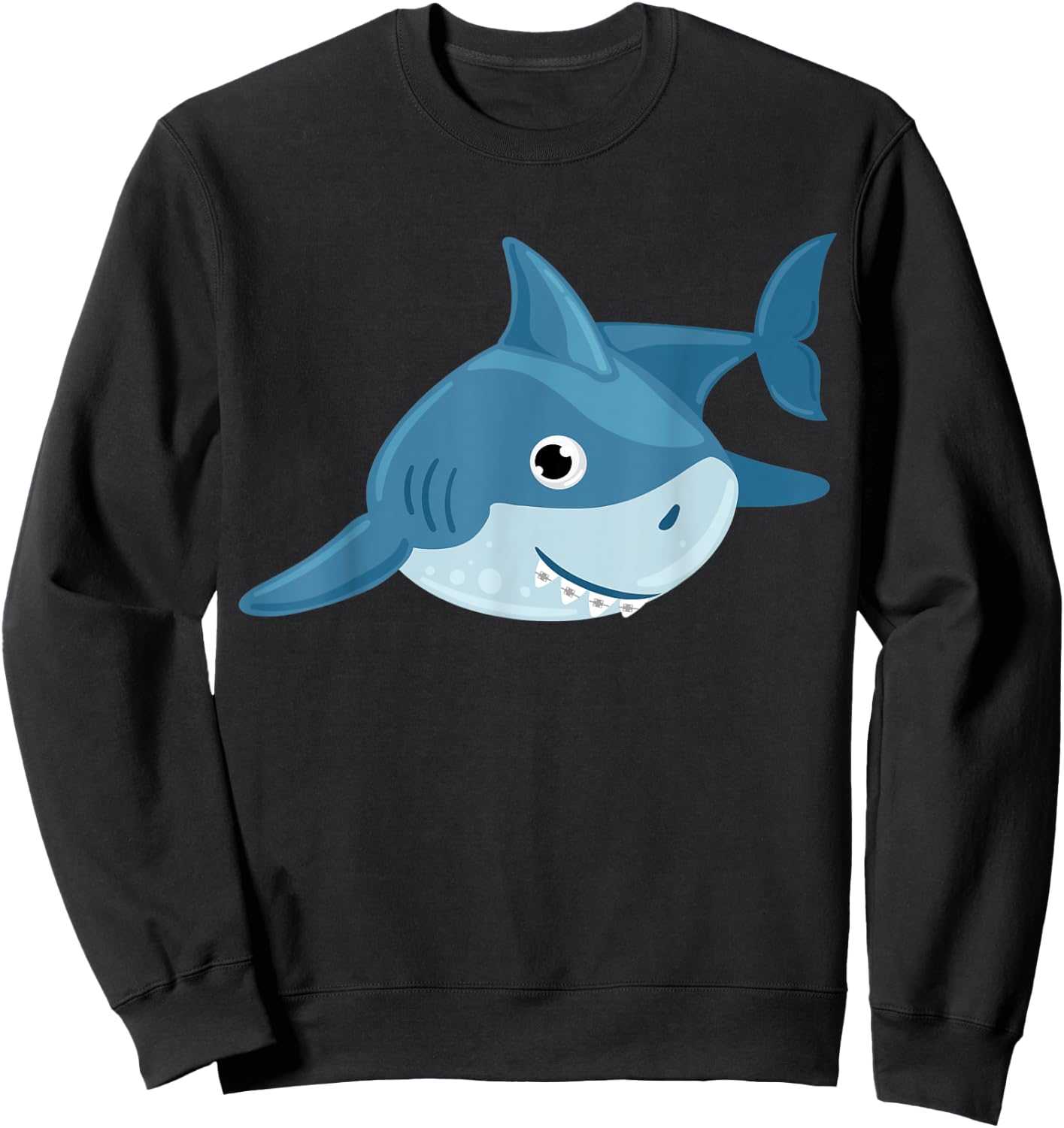 Shark Smiling Braces shirt, Orthodontist Sweatshirt - Sweatshirt | Black