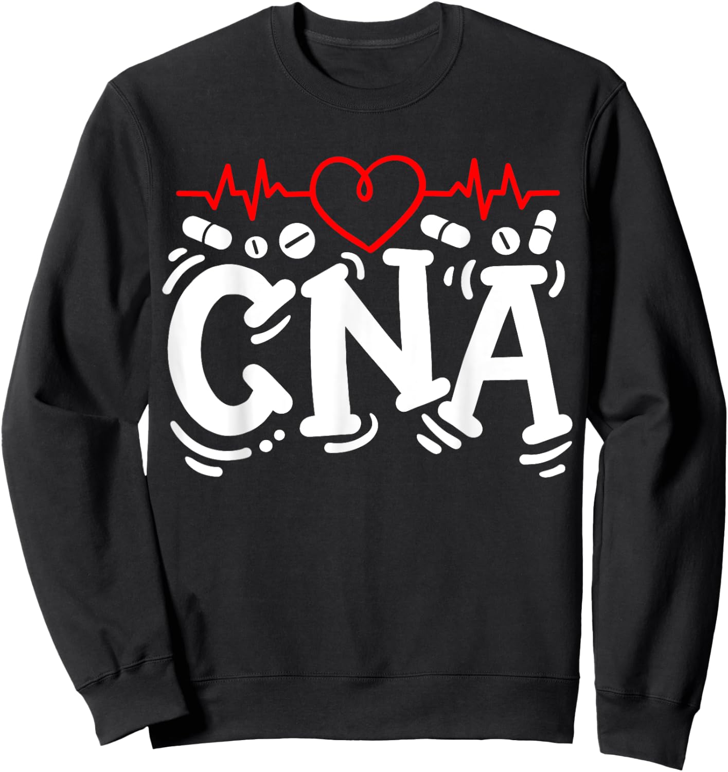 CNA Certified Nursing Assistant Sweatshirt - Sweatshirt | Black