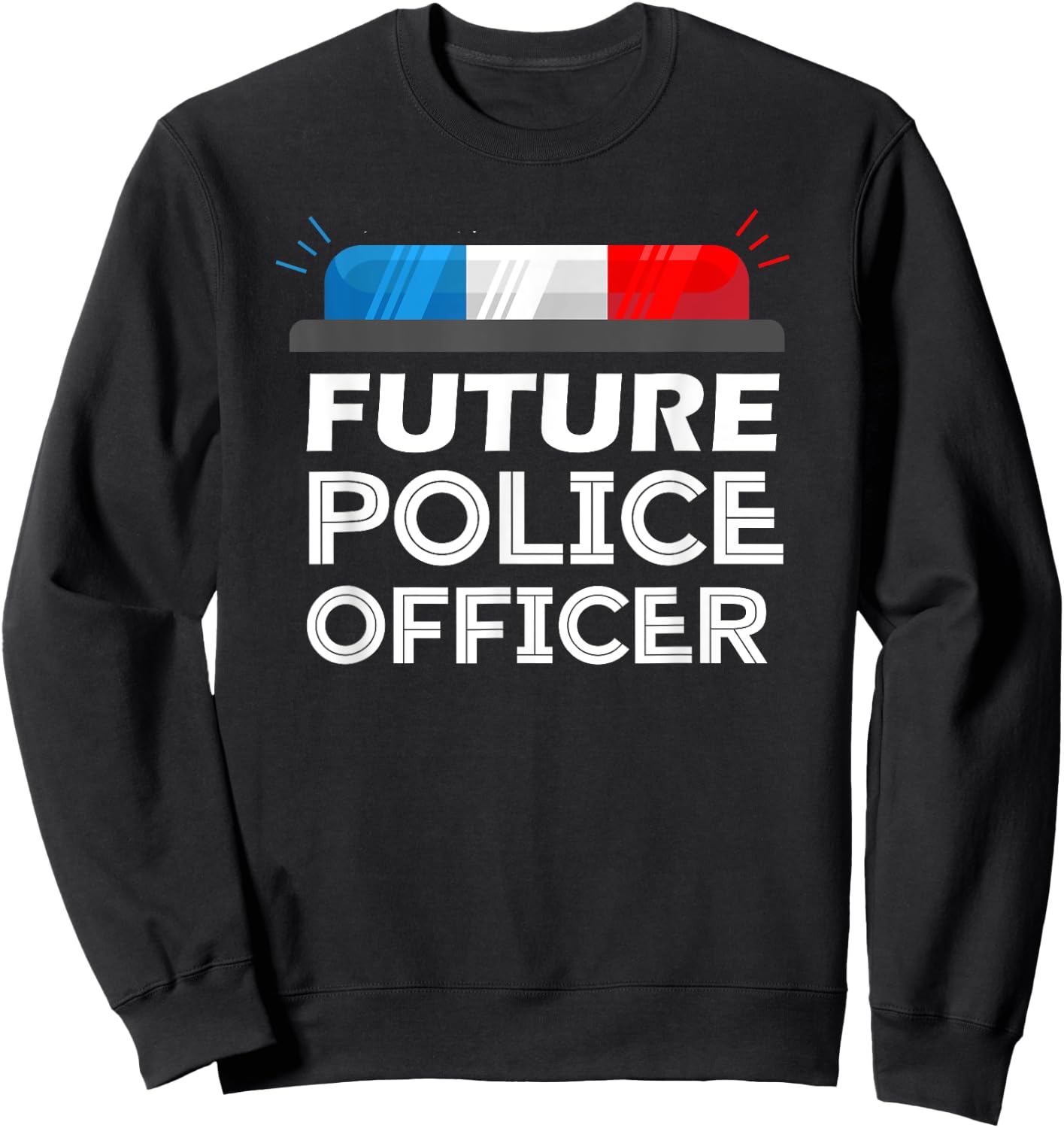 Inspiring Saying Future Police Officer Kids Sheriff Boys Gag Sweatshirt - Sweatshirt | Black