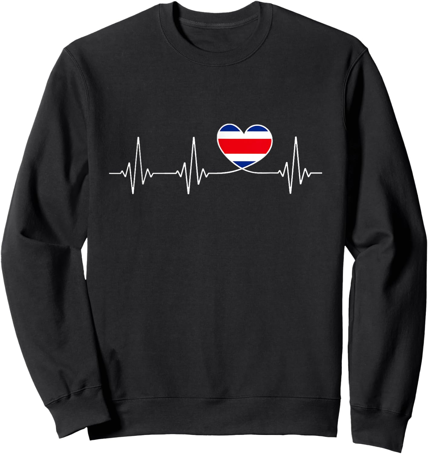 Costa Rica Love and Costa Rican Flag Heart Costa Rica Sweatshirt - Sweatshirt | Black