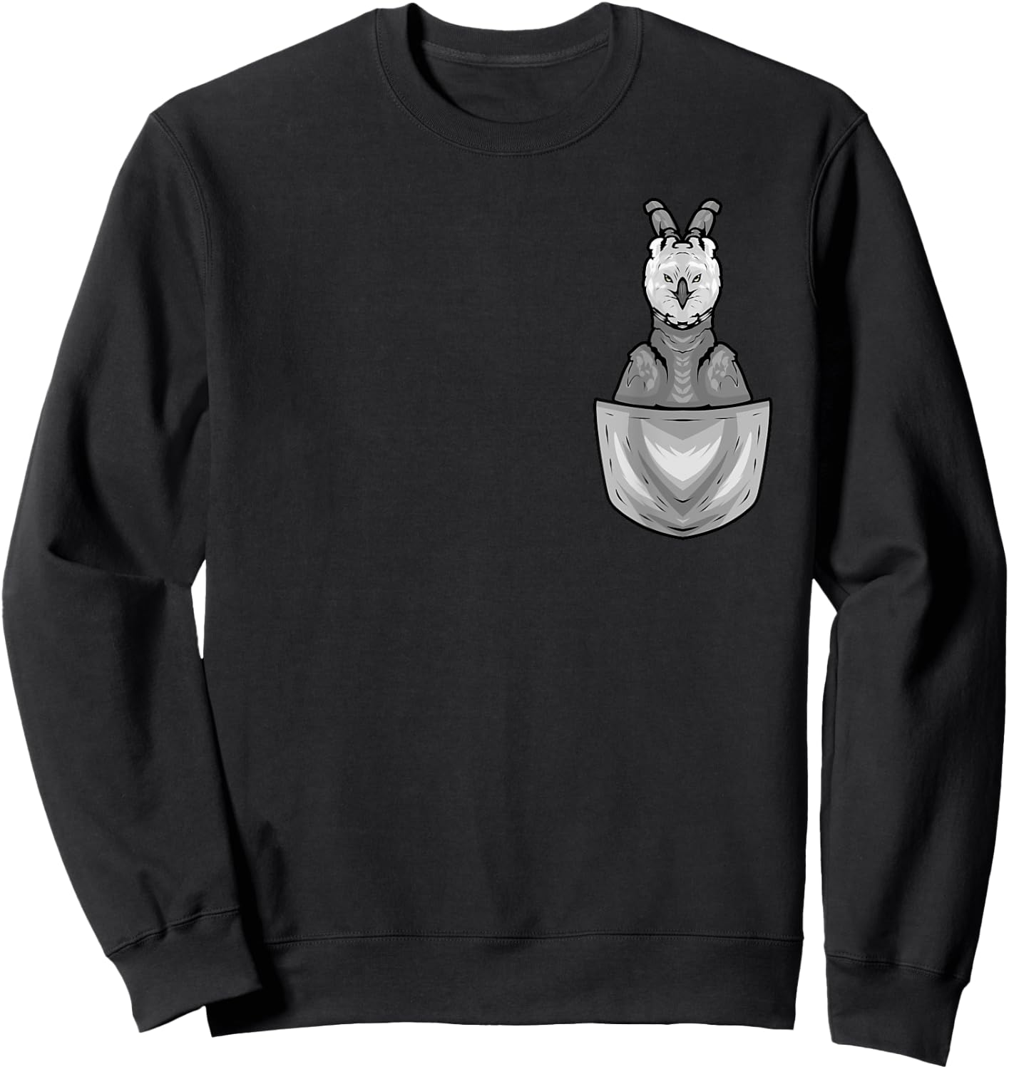 Harpy Eagle In Pocket Raptor Birds Bird Lover Harpy Eagle Sweatshirt - Sweatshirt | Black