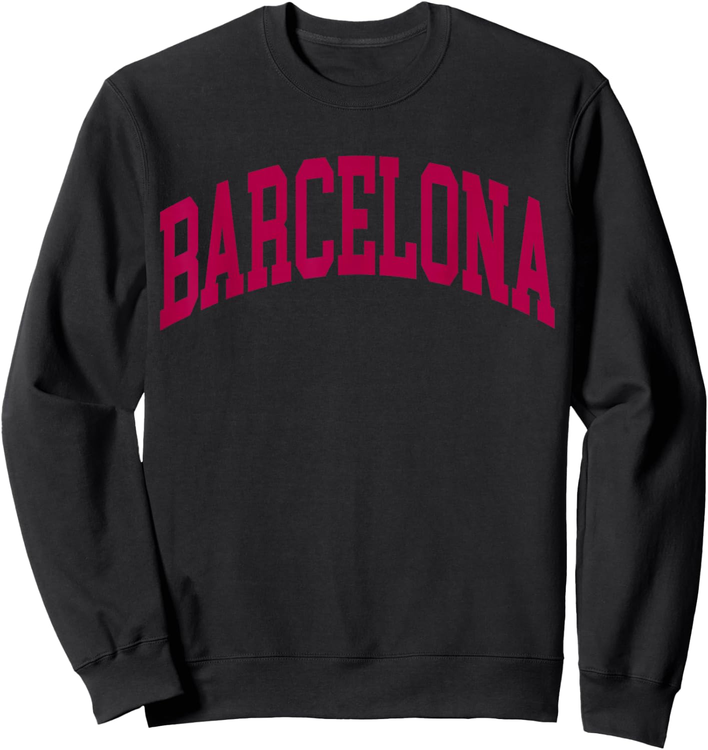 Barcelona Vintage Sports Style Sweatshirt - Sweatshirt | Black