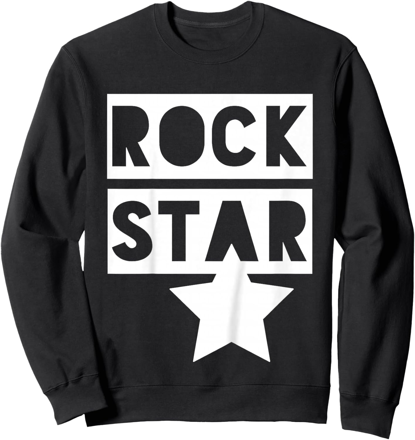 Rock Star. Monochrome Kids For Rock 'n' Roll Boys & Girls Sweatshirt - Sweatshirt | Black