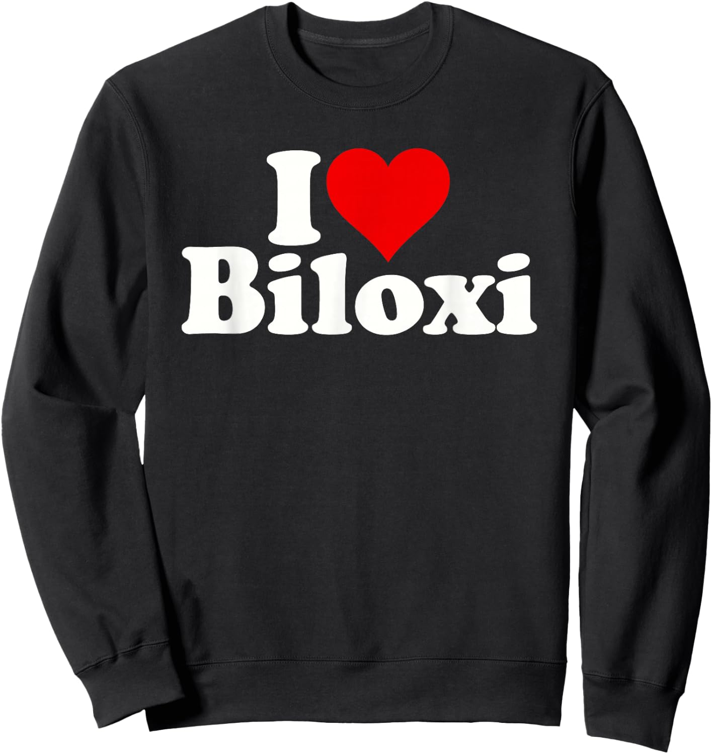 I Love Heart Biloxi Mississippi Sweatshirt - Sweatshirt | Black