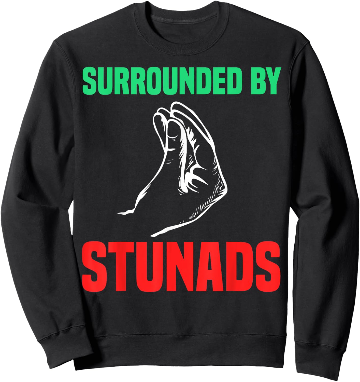 Funny Italian Design Men Women Italy Italian Hand Gesture Sweatshirt - Sweatshirt | Black