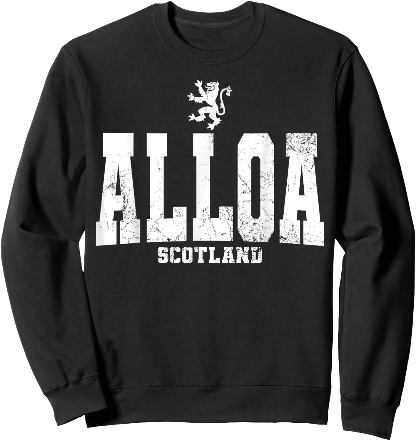 Alloa Scotland Scottish Flag Lion Rampant Caledonia Sweatshirt - Sweatshirt | Black