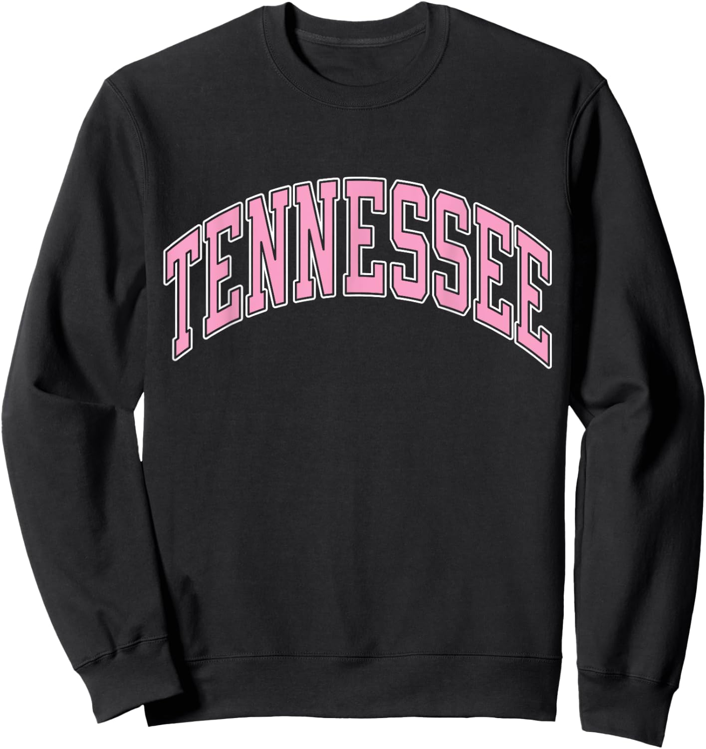 Tennessee Varsity Style Pink Text Sweatshirt - Sweatshirt | Black