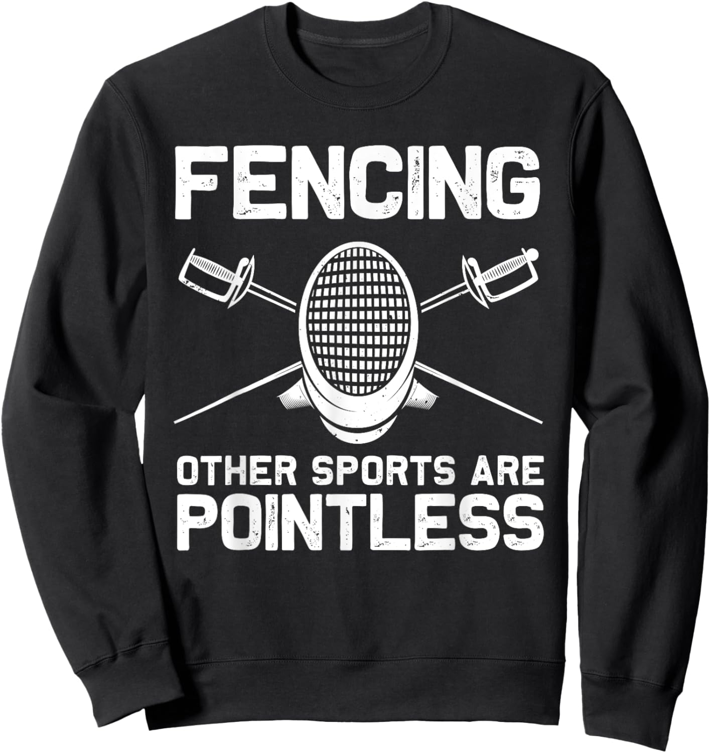 Funny Fencing Design Women Kids Fencing Sport Fencer Sweatshirt - Sweatshirt | Black