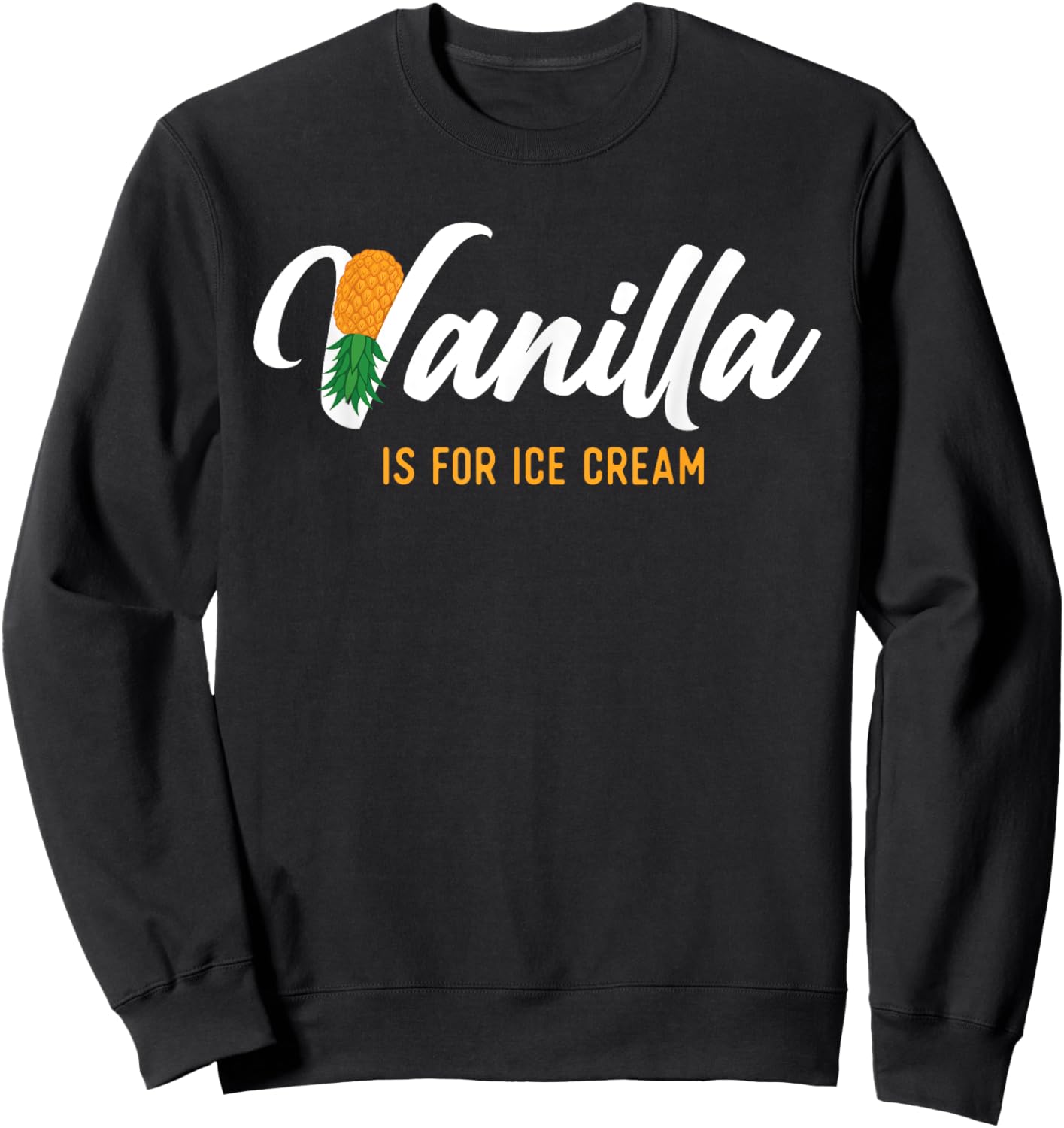 Vanilla is for Ice Cream - Upside Down Pineapple Swinger Small Sweatshirt - Sweatshirt | Black