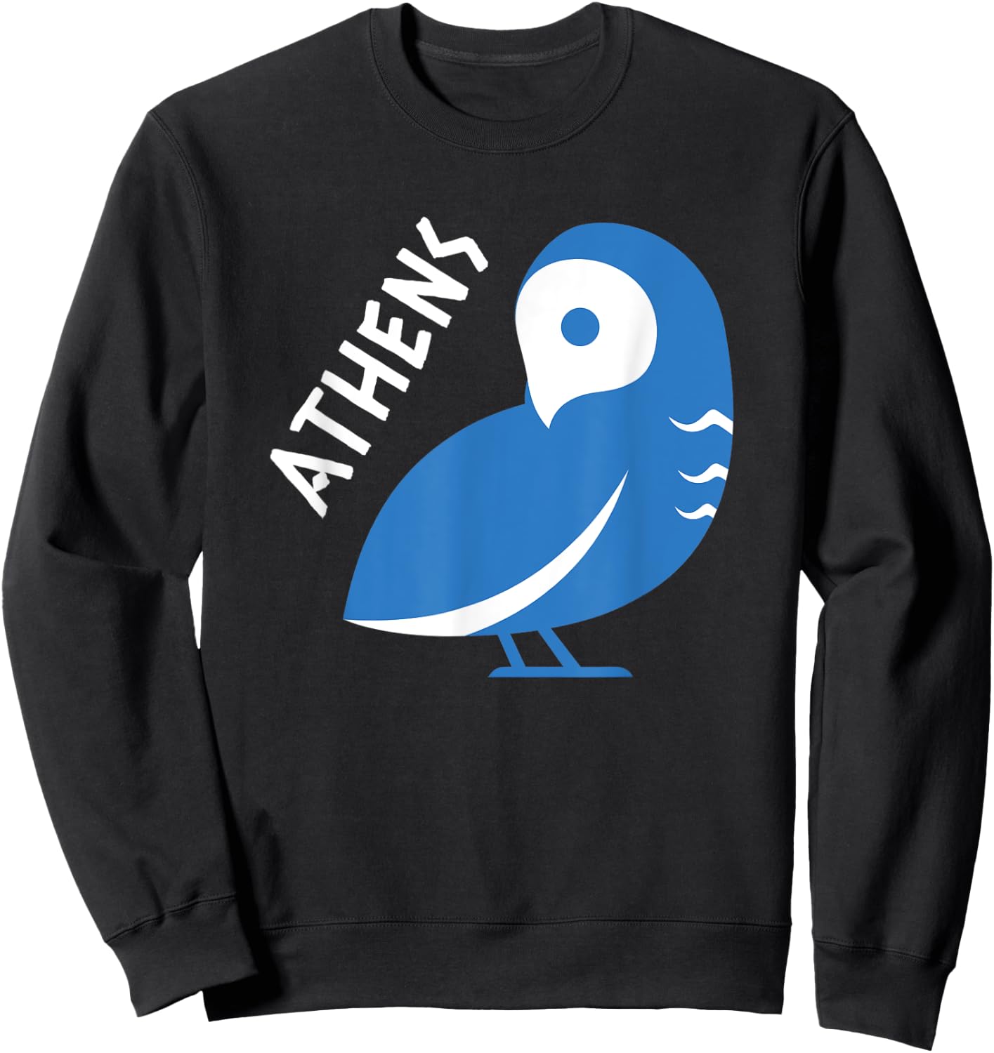 Athens cute Owl Greece Souvenir Sweatshirt - Sweatshirt | Black
