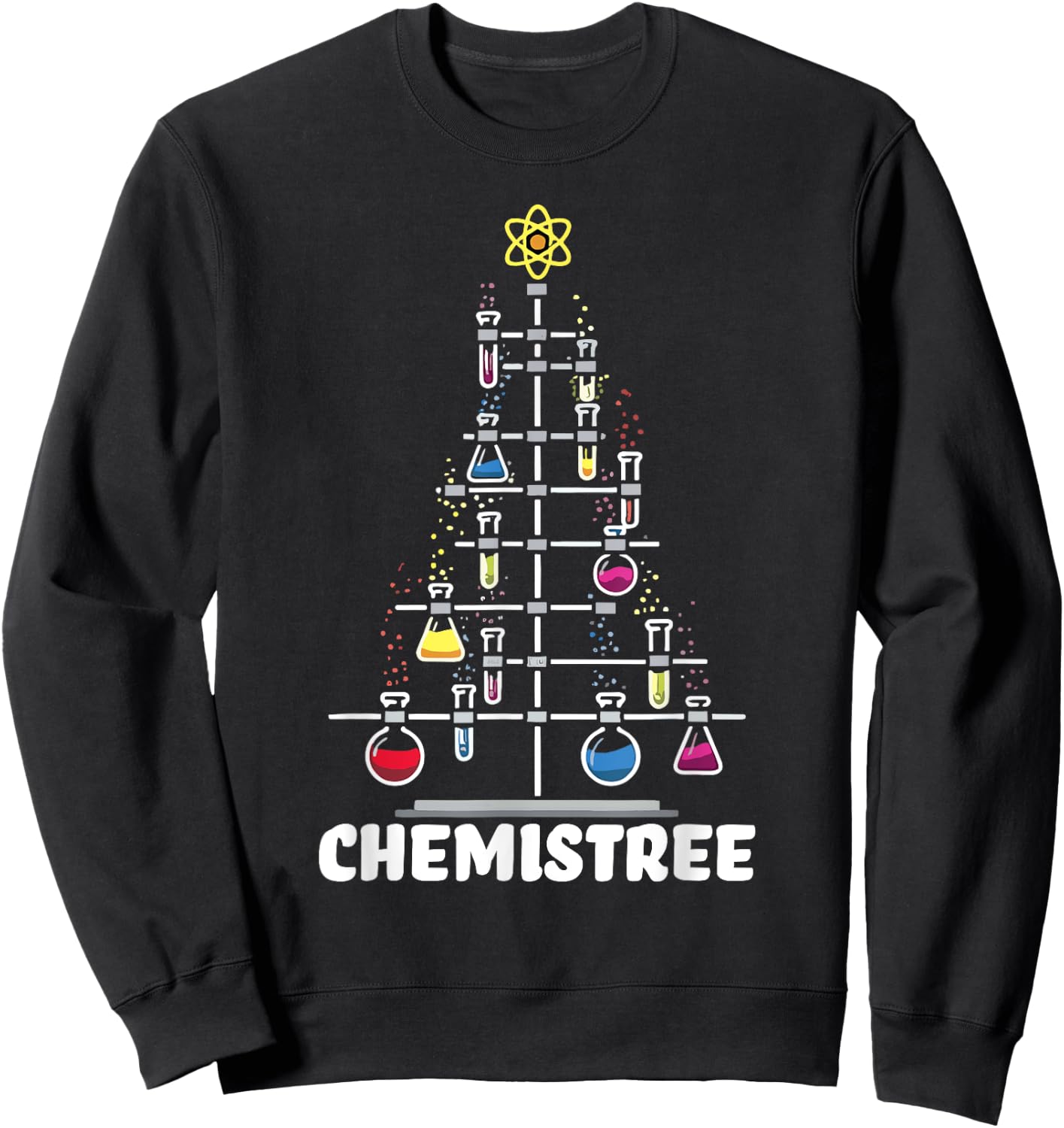 Science Christmas Oh Chemist Tree Chemistree Chemistry Sweatshirt - Sweatshirt | Black
