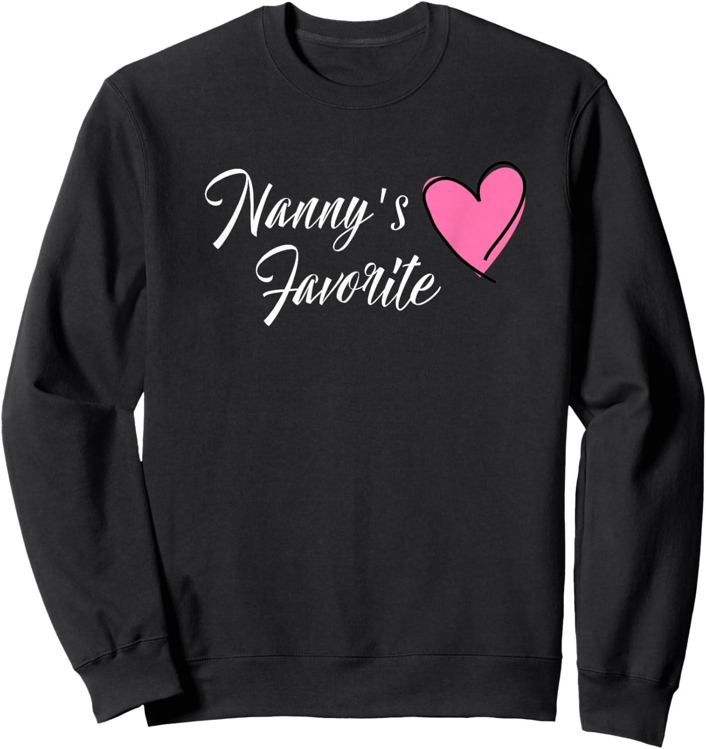 NANNY'S FAVORITE Granddaughter Heart Sweatshirt - Sweatshirt | Black