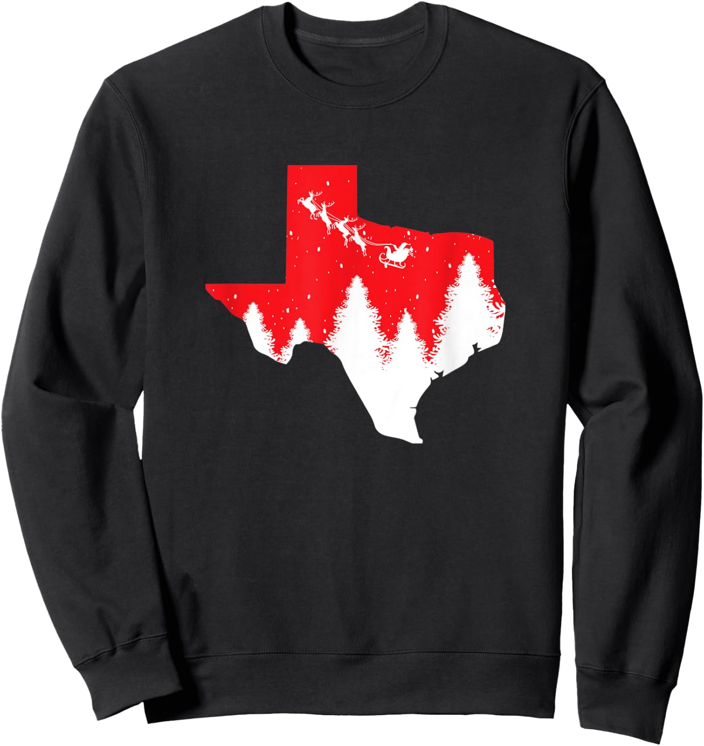 Texas Matching Family Christmas Shirts Pajamas Top Sweatshirt - Sweatshirt | Black