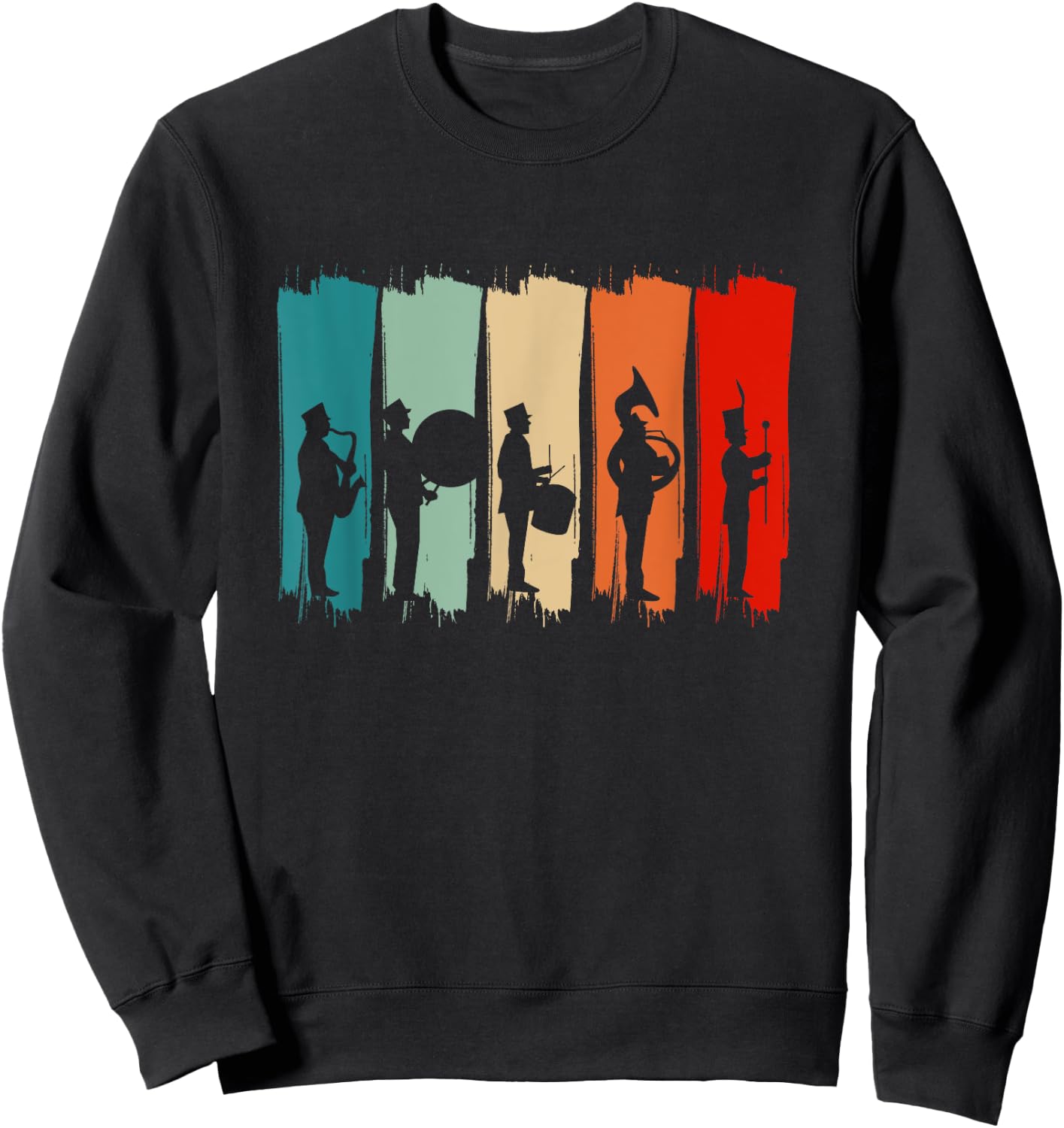 Vintage Band Instruments Band Member Marching Band Sweatshirt - Sweatshirt | Black