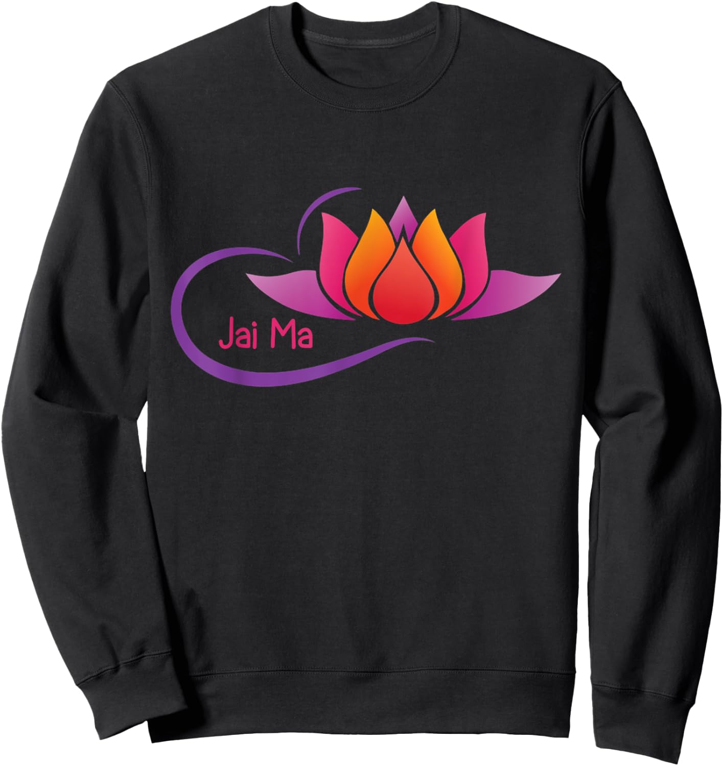 Jai Ma Sanskrit Mantra Meditation Yoga Sweatshirt - Sweatshirt | Black