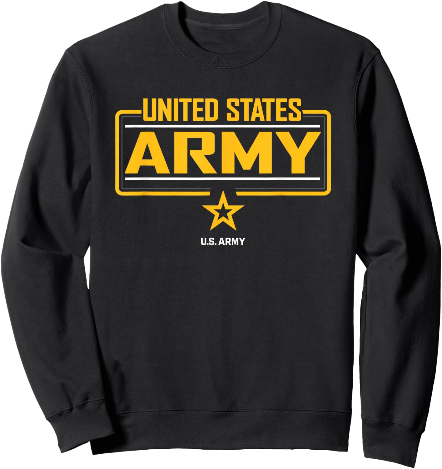 Military Army United State Star Officially Licensed Sweatshirt - Sweatshirt | Black