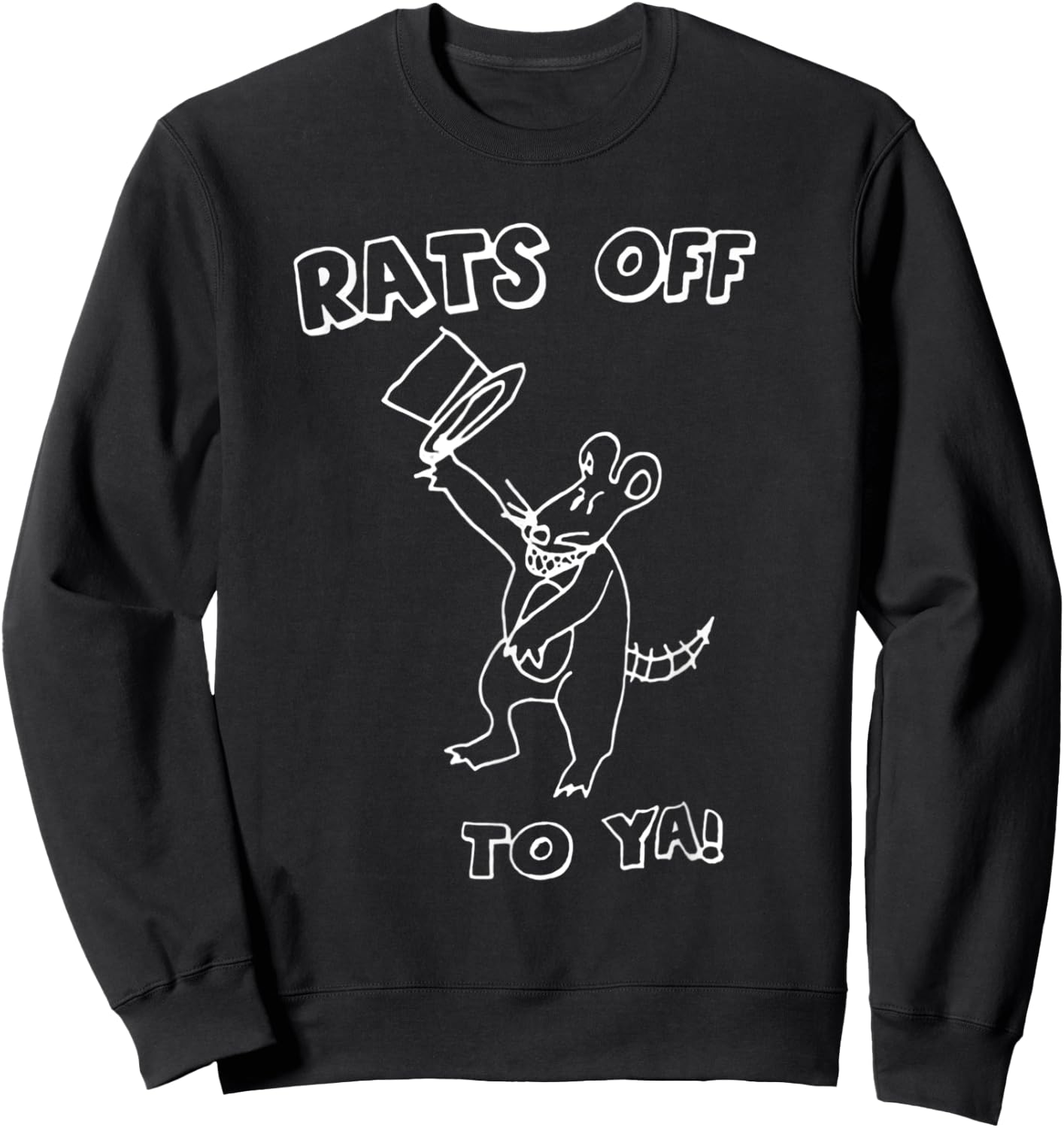 Funny Rat Off To Ya Mouse Costume Sweatshirt - Sweatshirt | Black