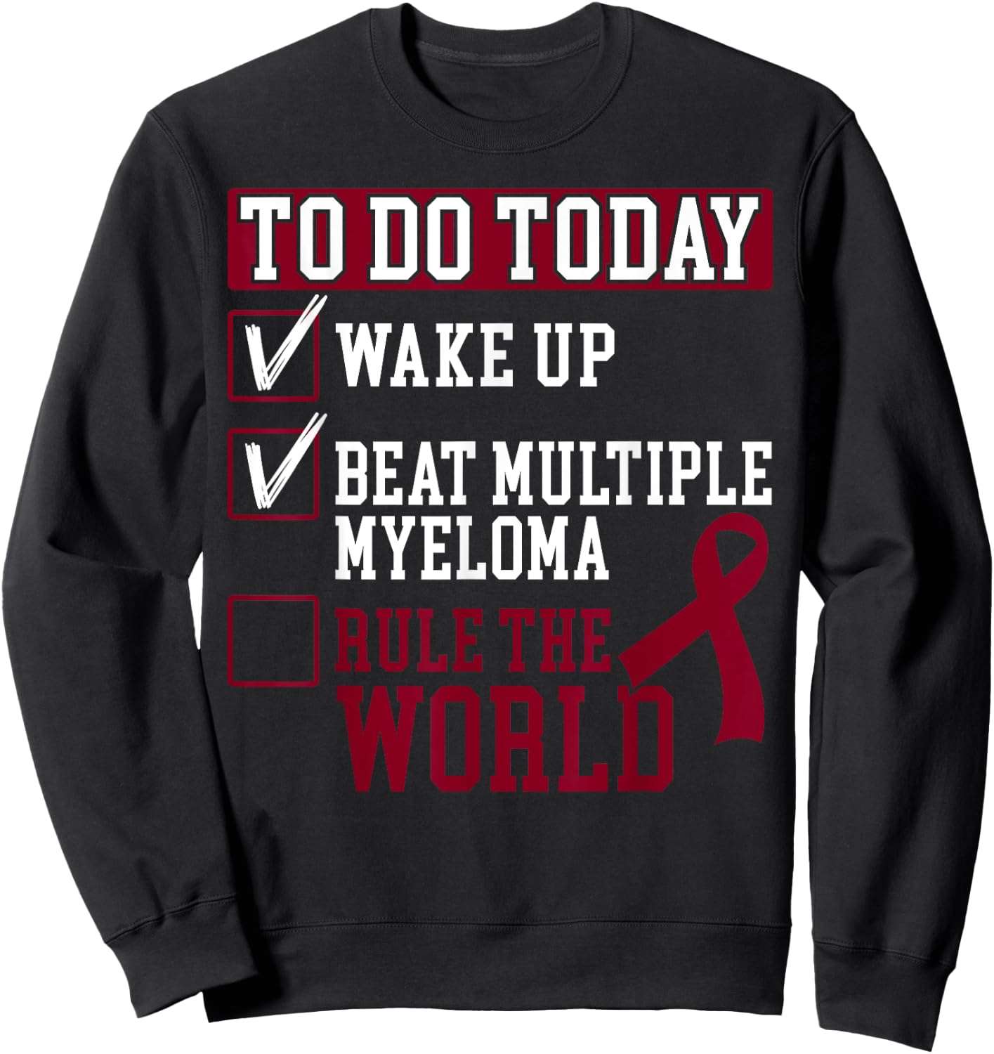 Multiple Myeloma Warrior Myeloma Cancer Awareness Sweatshirt - Sweatshirt | Black